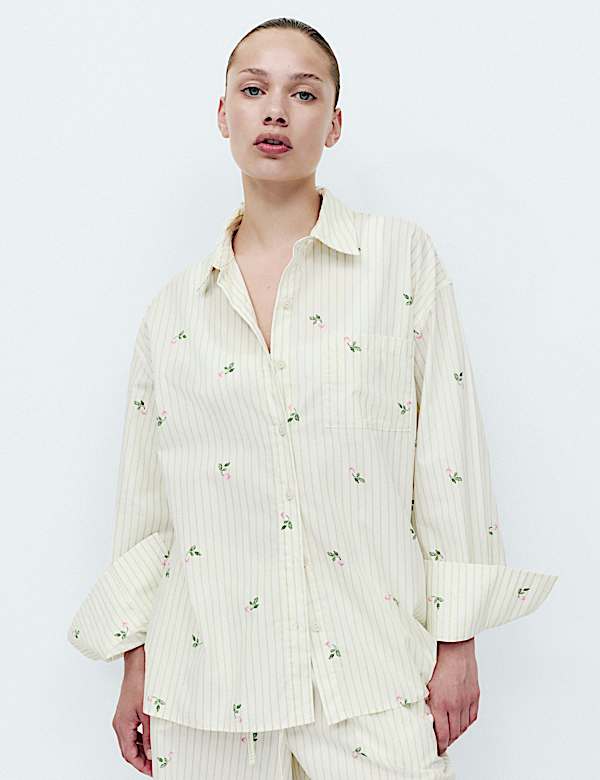 Pure Cotton Poplin Printed Pyjama Set - DK