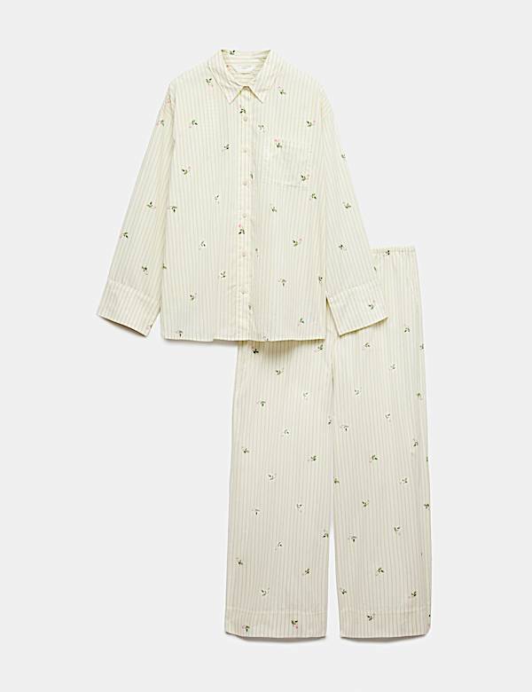 Pure Cotton Poplin Printed Pyjama Set - DK