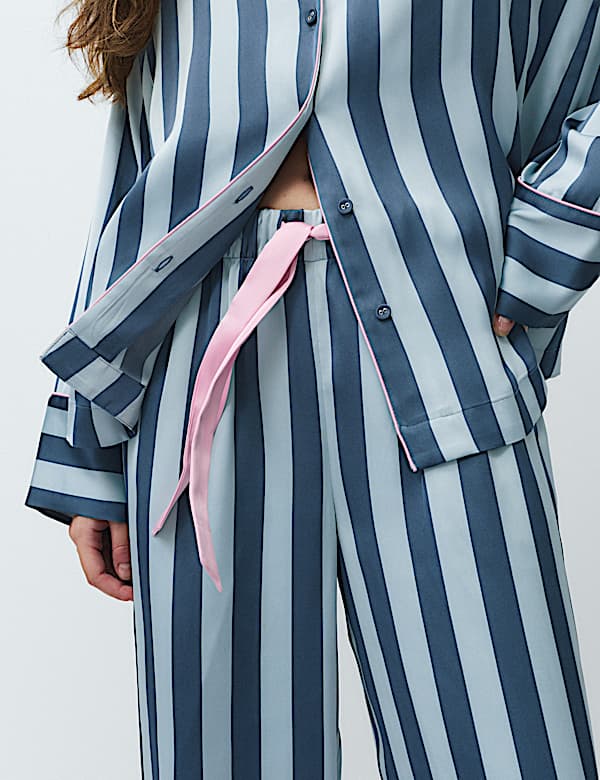 Dream Satin&trade; Striped Revere Pyjama Set - AU