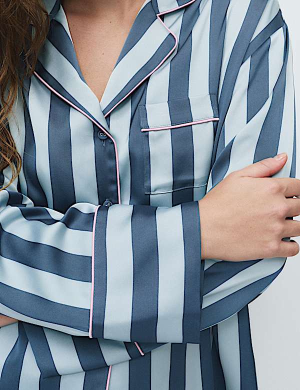 Dream Satin&trade; Striped Revere Pyjama Set - AU