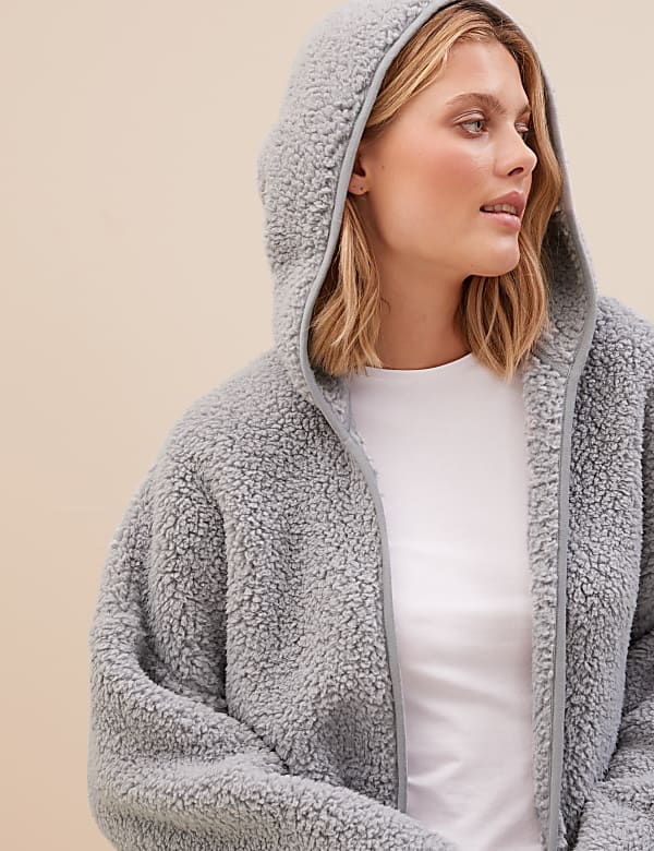Teddy Borg Hooded Cardigan