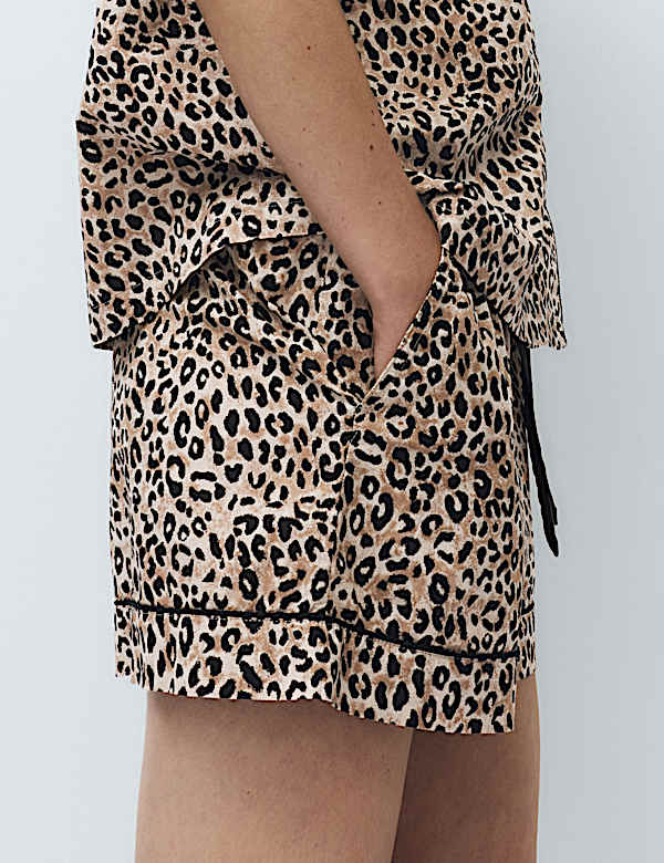 Pure Cotton Animal Print Short Sleeve Pyjama Set - JO