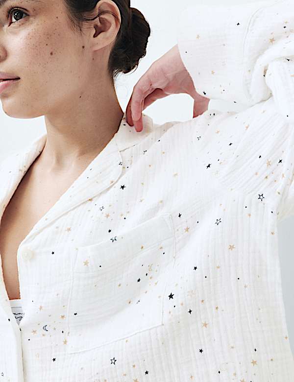 Schlafanzugset aus Musselin mit Cool Comfort&trade; und Reverskragen - AT