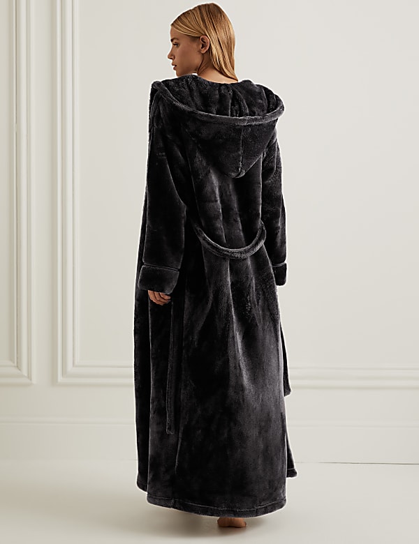 Fleece Hooded Dressing Gown