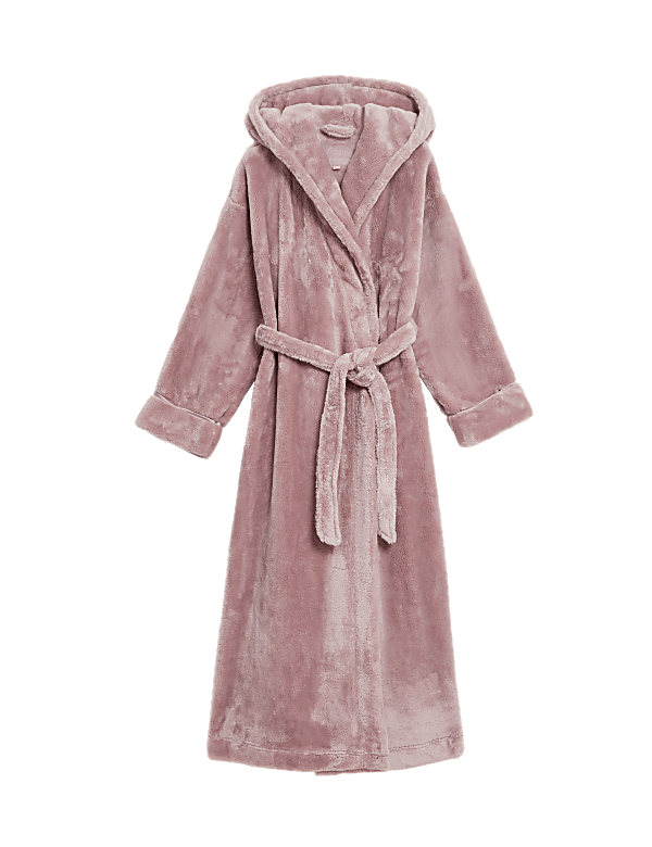 Fleece Hooded Dressing Gown