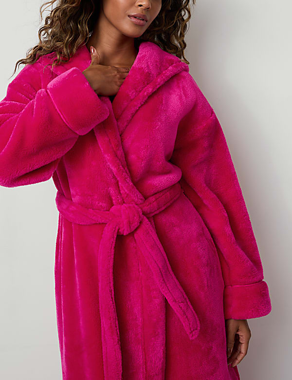 Fleece Hooded Dressing Gown - SK