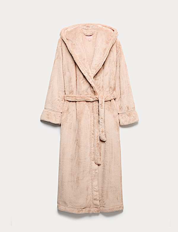Fleece Hooded Dressing Gown - CH