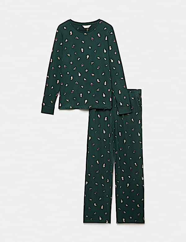 Pure Cotton Printed Matching Family Christmas Pyjama Set - CN