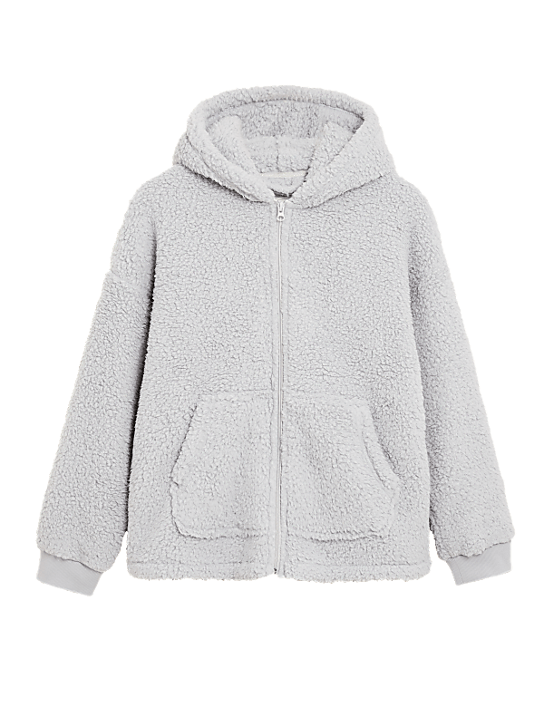 Buy Teddy Fleece Hooded Zip Up Jacket at Marks Spencer