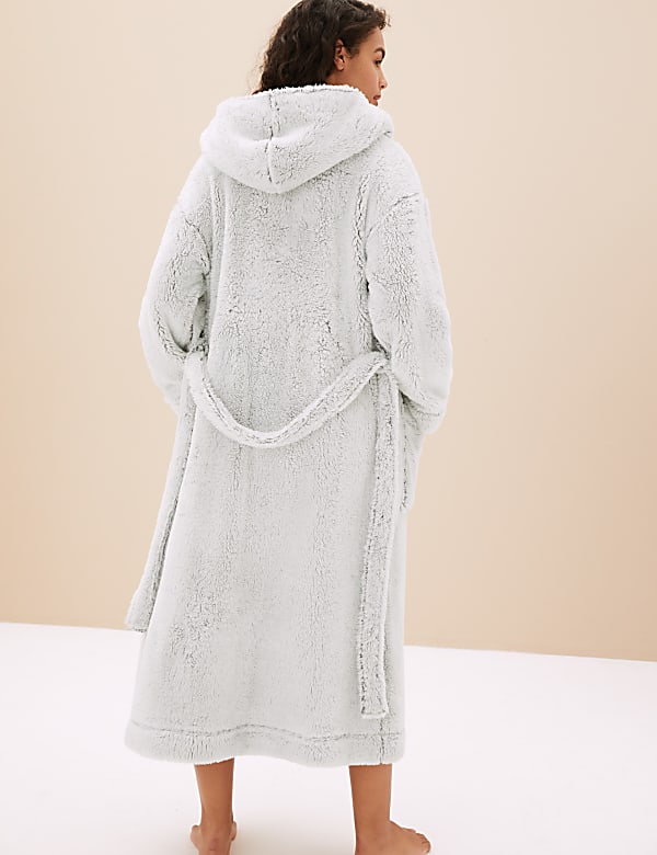 Buy Fleece Hooded Dressing Gown at Marks Spencer
