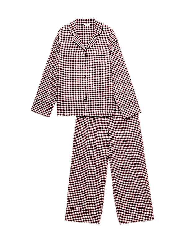 Pure Cotton Gingham Revere Pyjama Set