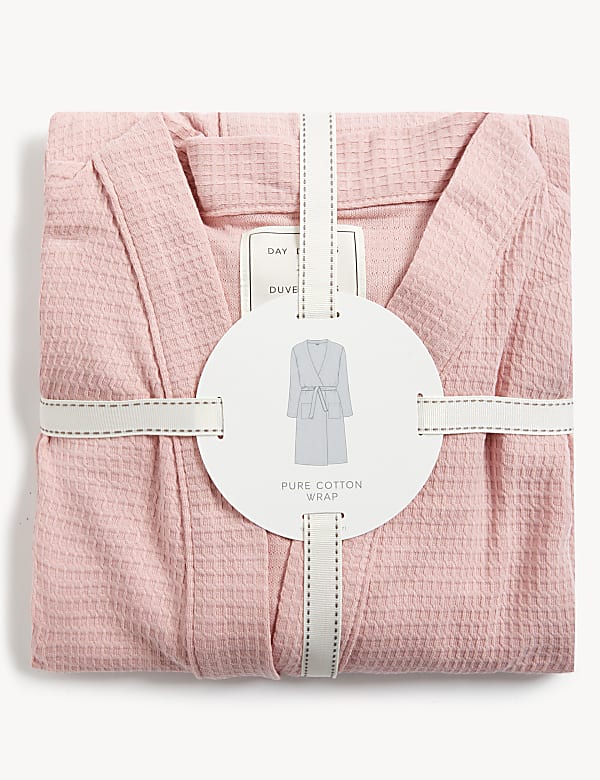 Pure Cotton Waffle Tie Dressing Gown