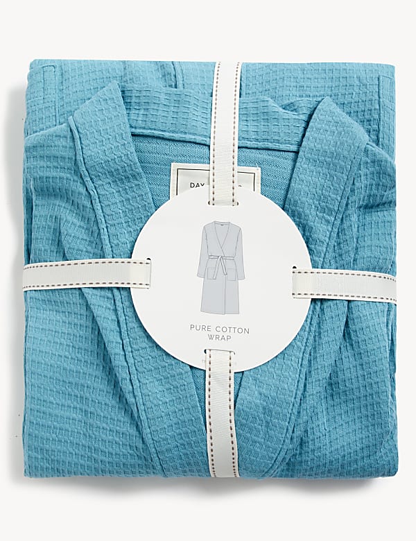 Pure Cotton Waffle Dressing Gown