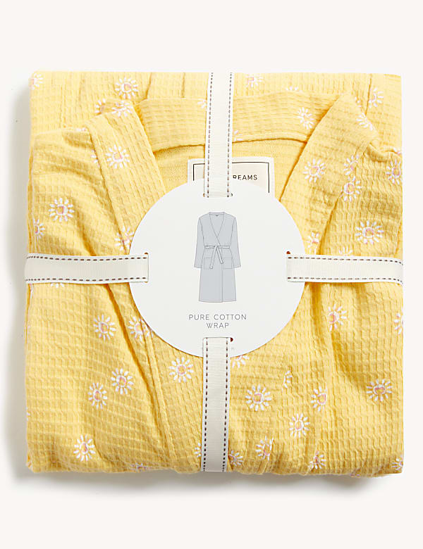 Pure Cotton Waffle Dressing Gown