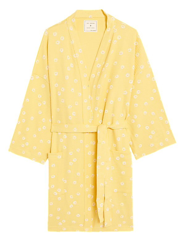 Pure Cotton Waffle Dressing Gown