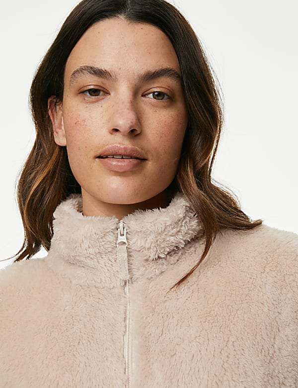 Fleece Zip Through Dressing Gown - CN
