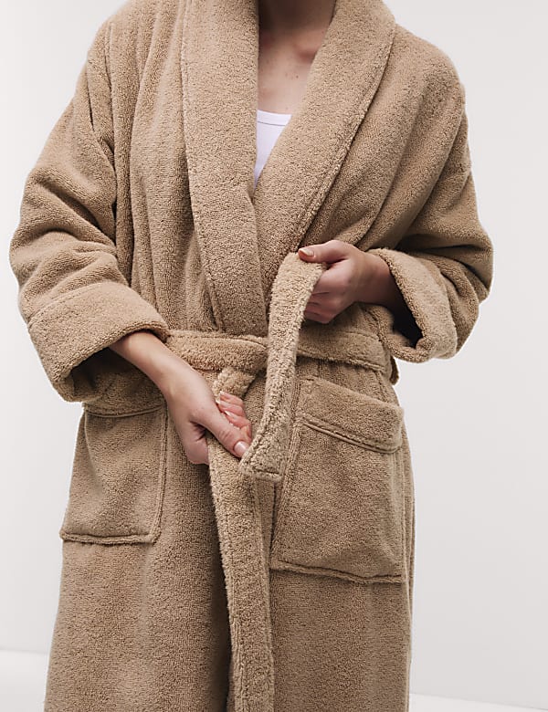 Pure Cotton Towelling Dressing Gown - BE