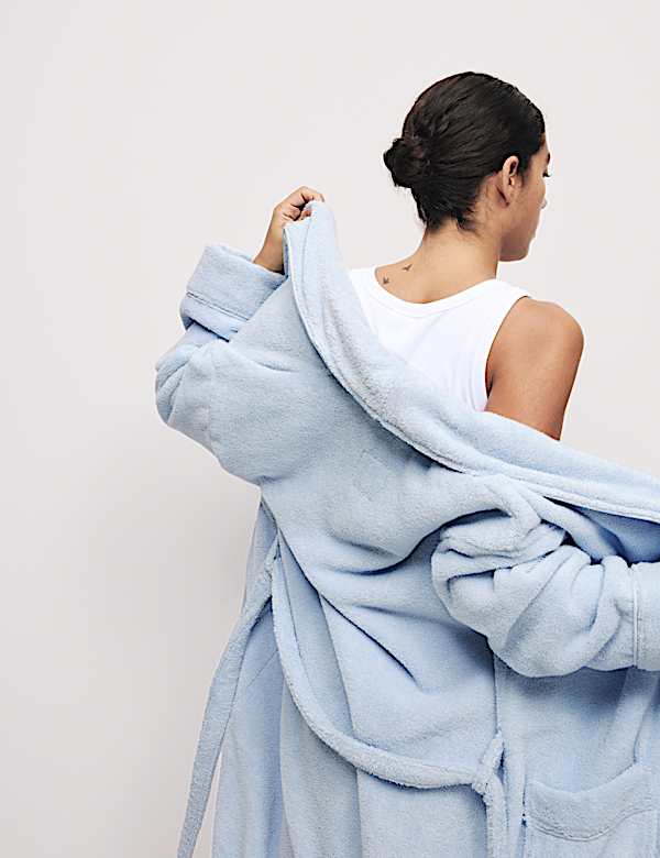 Pure Cotton Towelling Dressing Gown - NO