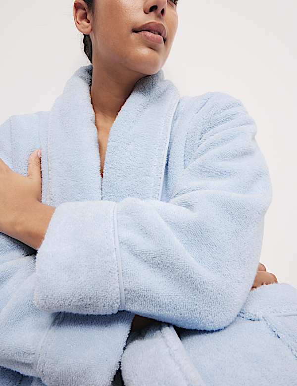 Pure Cotton Towelling Dressing Gown - NO