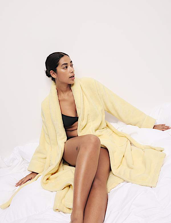 Pure Cotton Towelling Dressing Gown - IT