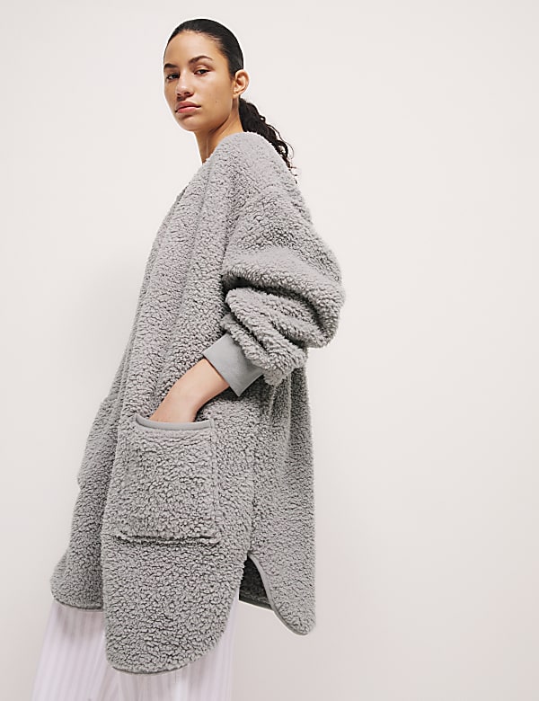 M&s grey dressing gown discount