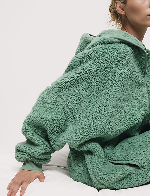 Buy Teddy Fleece Hooded Lounge Cardigan at Marks Spencer