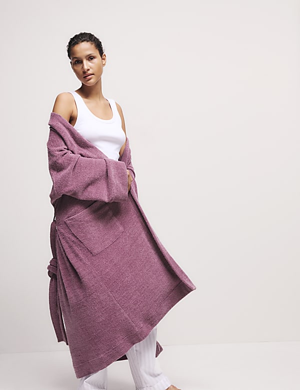 Body Soft Feather Knit Dressing Gown - EE