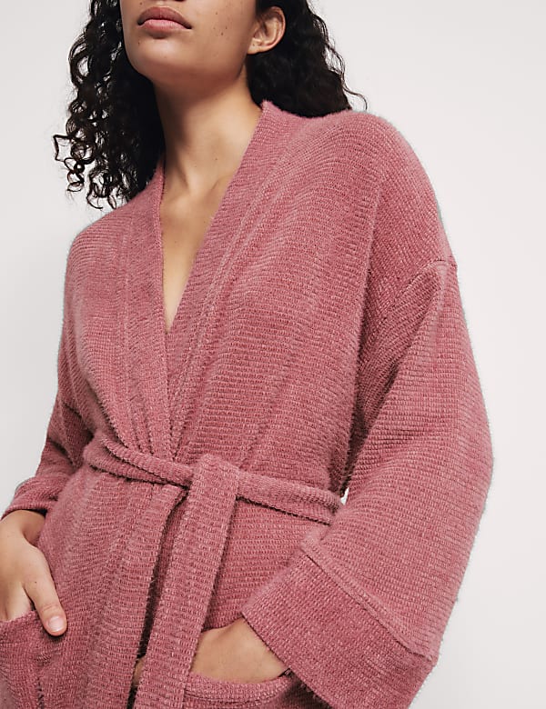BODY SOFT TM FEATHER KNIT DRESSING GOWN