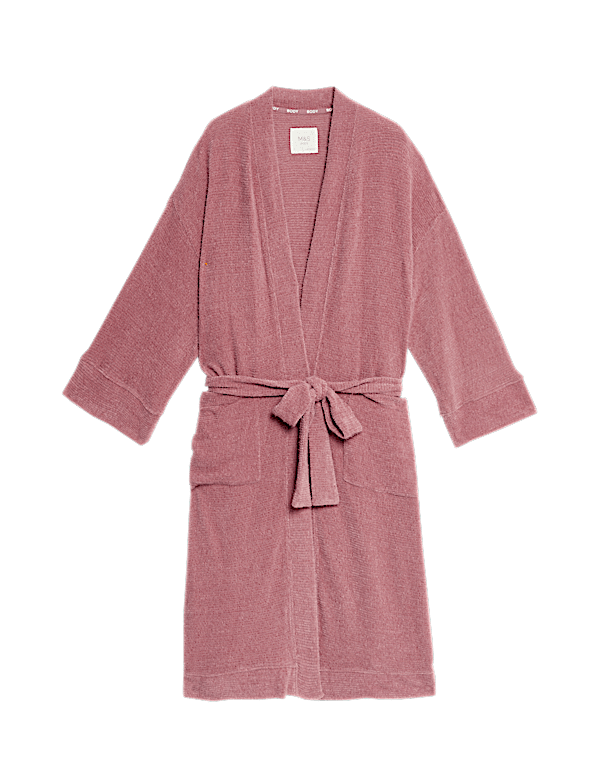 BODY SOFT TM FEATHER KNIT DRESSING GOWN