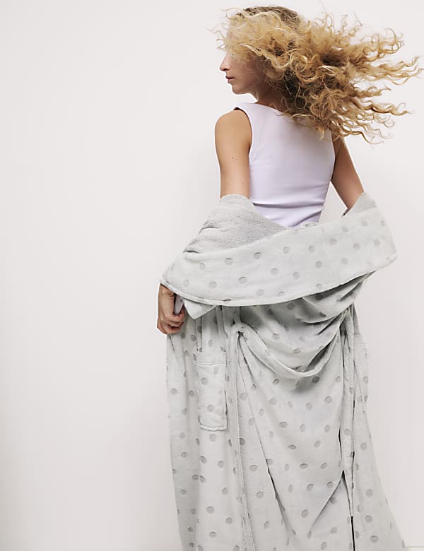 Robe de chambre en polaire à pois - CA