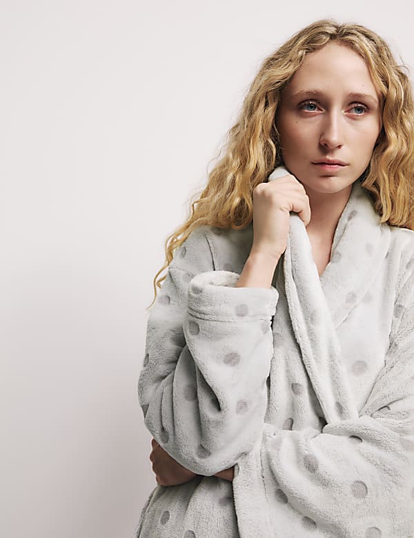 Robe de chambre en polaire à pois - CA