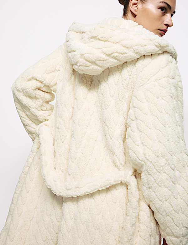 Jacquard Short Dressing Gown - US