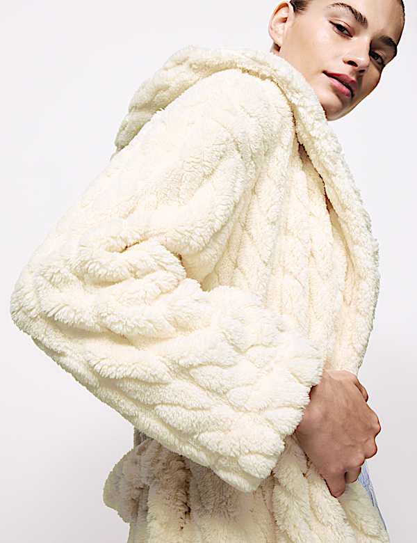 Jacquard Short Dressing Gown - US