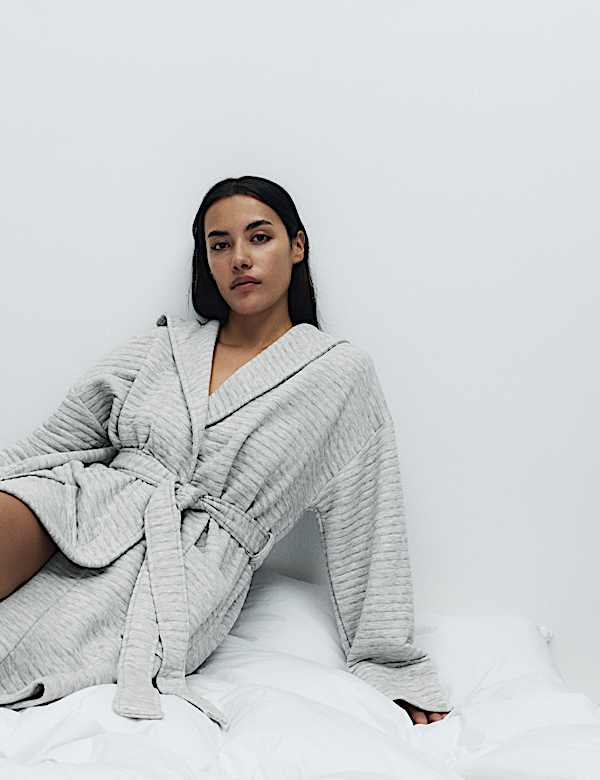 חלוק בית בדוגמת תפירת טלאים - IL