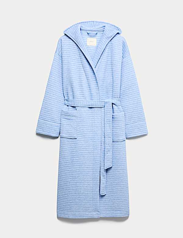 Quilted Hooded Long Dressing Gown - LT