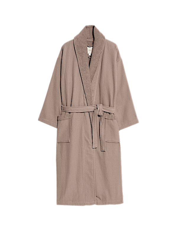 Pure Cotton Waffle Towelling Dressing Gown