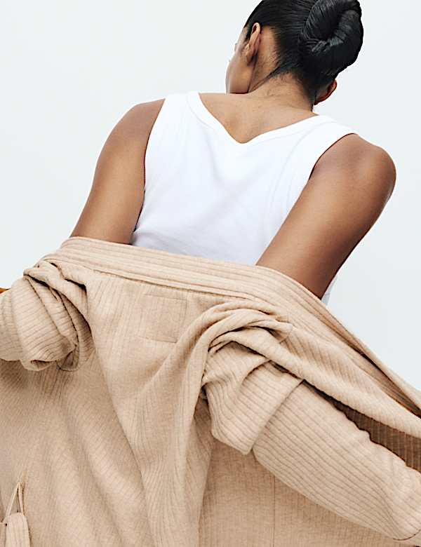 Wide Ribbed Dressing Gown - SI