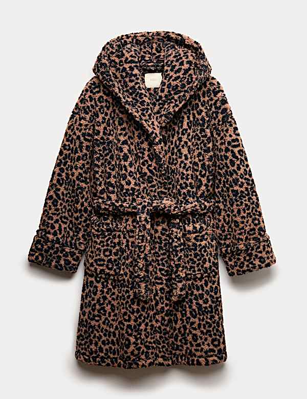 Teddy Borg Leopard Print Dressing Gown - US