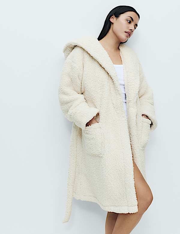 Borg Short Dressing Gown - LU