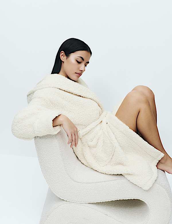 Borg Short Dressing Gown - LU