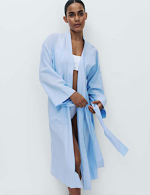 Pure Cotton Chambray Wrap