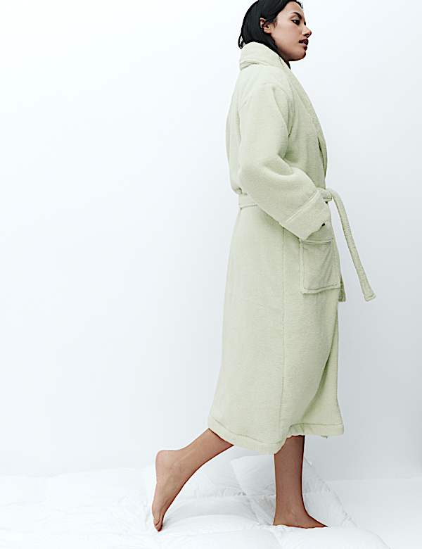 Pure Cotton Towelling Dressing Gown - JE