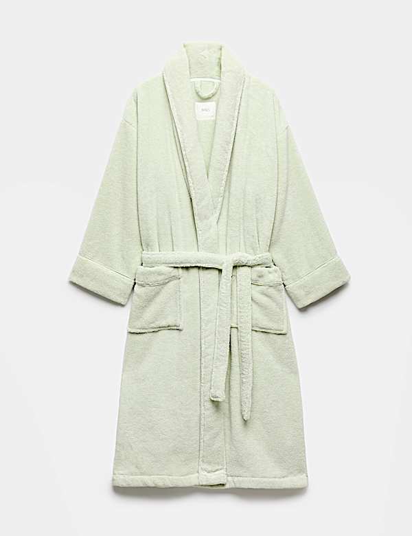 Pure Cotton Towelling Dressing Gown - JE