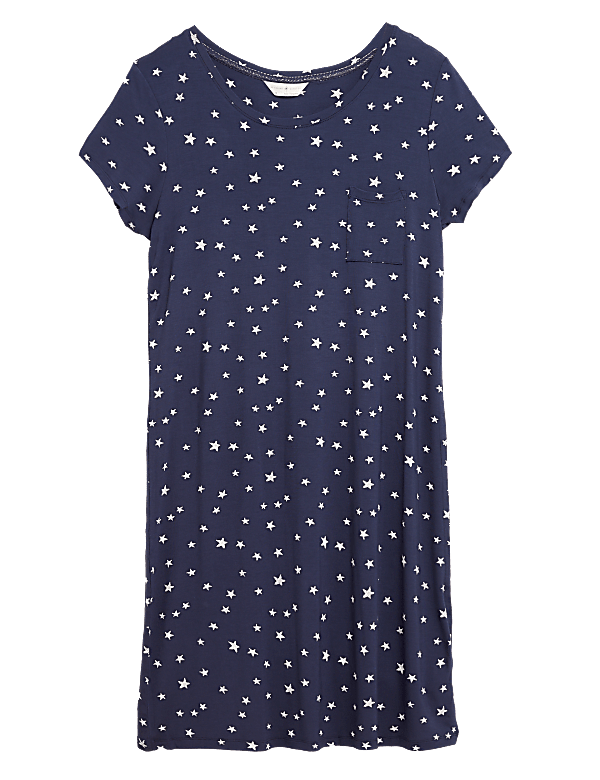 Star Print Short Nightdress