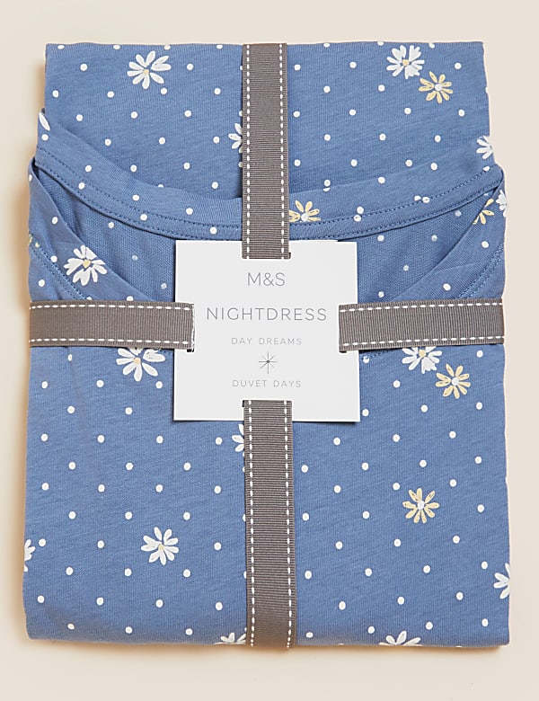Pure Cotton Floral Short Nightdress