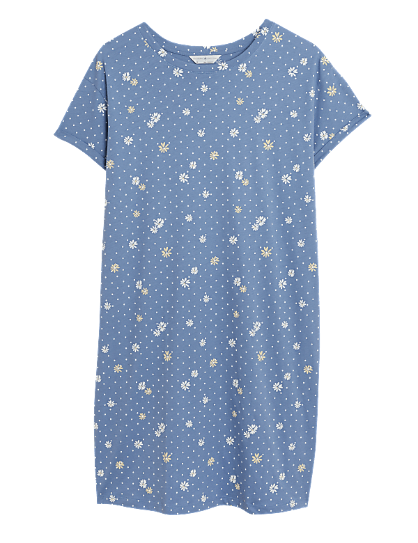 Pure Cotton Floral Short Nightdress