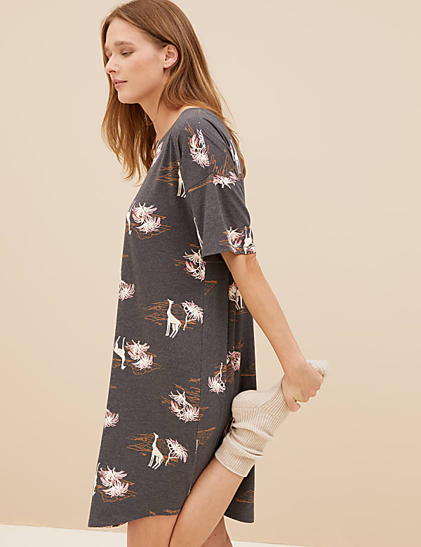 2 Pack Cotton Rich Short Nightdresses