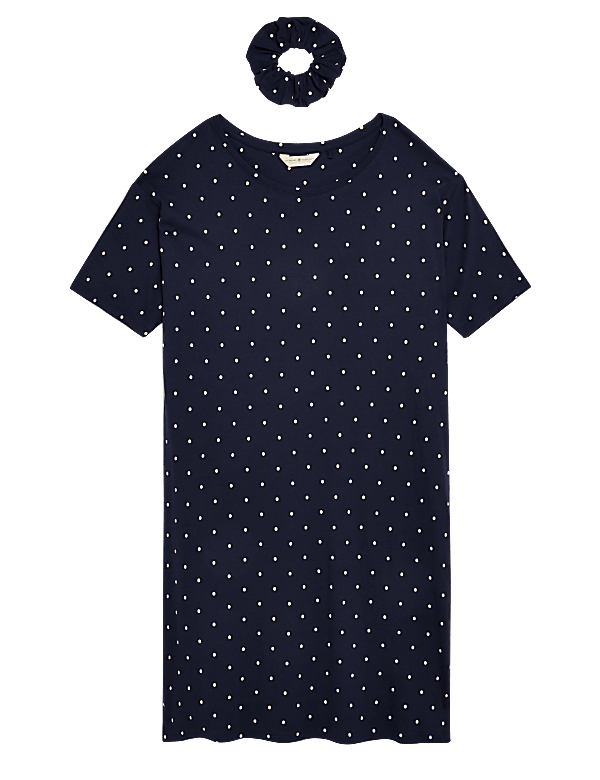 Cotton Modal Spot Short Nightdress