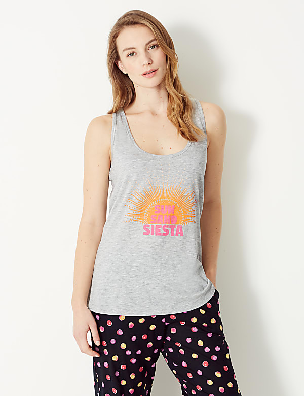 Sleeveless Vest Pyjama Top
