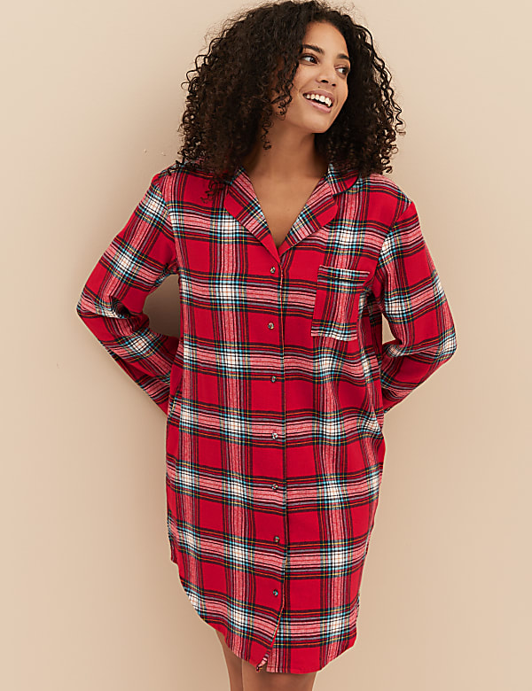 Women's Checked Family Christmas Nightshirt